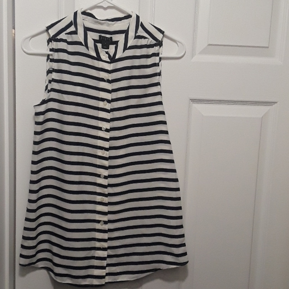 NWT J.Crew Factory Striped  Sleeveless  Top Sz: 2